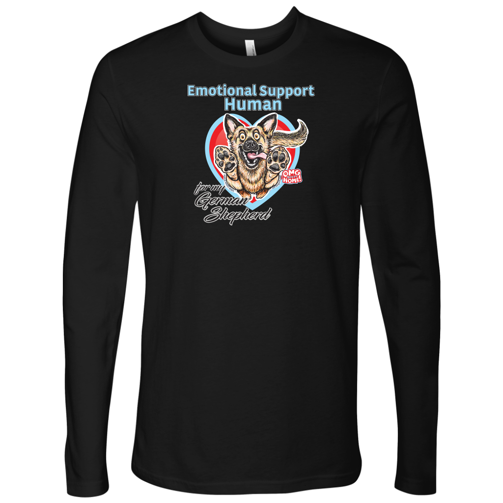 Emotional Support Human - German Shepherd - Next Level Mens Long Sleeve