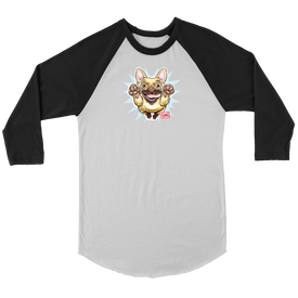 OMG Fawn French Bulldog - Frenchie Dog Lover Shirt - Canvas Unisex 3/4 Raglan