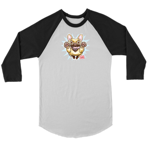 OMG Fawn French Bulldog - Frenchie Dog Lover Shirt - Canvas Unisex 3/4 Raglan