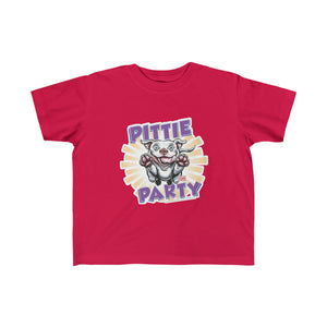 Kid's Fine Jersey Pittie Party Happy Pitbull Puppy Tee