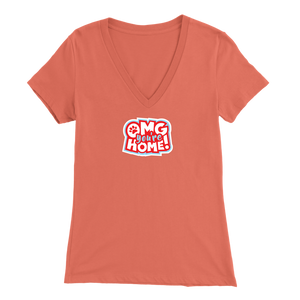 OMG Logo - Bella Womens V-Neck Shirt for Dog Lovers