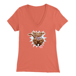 OMG Chocolate Labrador Retriever Design - Bella Womens V-Neck