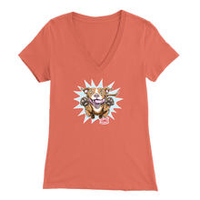 Load image into Gallery viewer, OMG Red Nose Pitbull - Bella Womens V-Neck