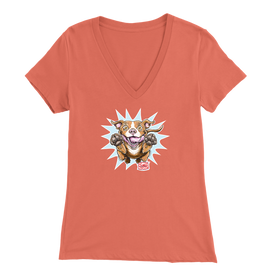 OMG Red Nose Pitbull - Bella Womens V-Neck