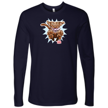 Load image into Gallery viewer, Next Level Mens Long Sleeve featuring the OMG Chocolate Labrador Retriever 