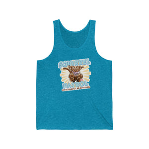 Playful Chocolate Labrador Retriever Puppy Dog Unisex Jersey Tank