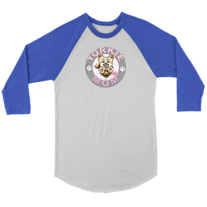 Yorkshire Terrier (Yorkie) Mom - Canvas Unisex 3/4 Raglan