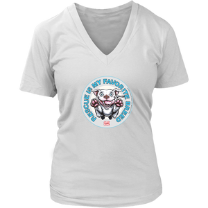 Rescue is my favorite breed - White Staffy Womens V-neck by District