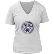 Load image into Gallery viewer, Rescue is My Favorite Breed - Black Labrador Womens V-Neck