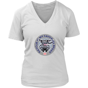 Rescue is My Favorite Breed - Black Labrador Womens V-Neck