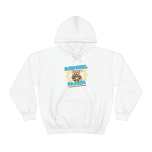 Cute Yellow Labrador Retriever Dog - Squirrel Patrol Puppy - Unisex Heavy Blend™ Hooded Sweatshirt