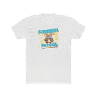 Excited Yellow Labrador Retriever Puppy Dog on a Men's Cotton Crew Tee