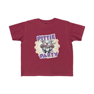 Kid's Fine Jersey Pittie Party Happy Pitbull Puppy Tee