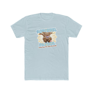 Chocolate Labrador Dog Squirrel Patrol - Men's Cotton Crew Tee