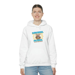 Cute Yellow Labrador Retriever Dog - Squirrel Patrol Puppy - Unisex Heavy Blend™ Hooded Sweatshirt