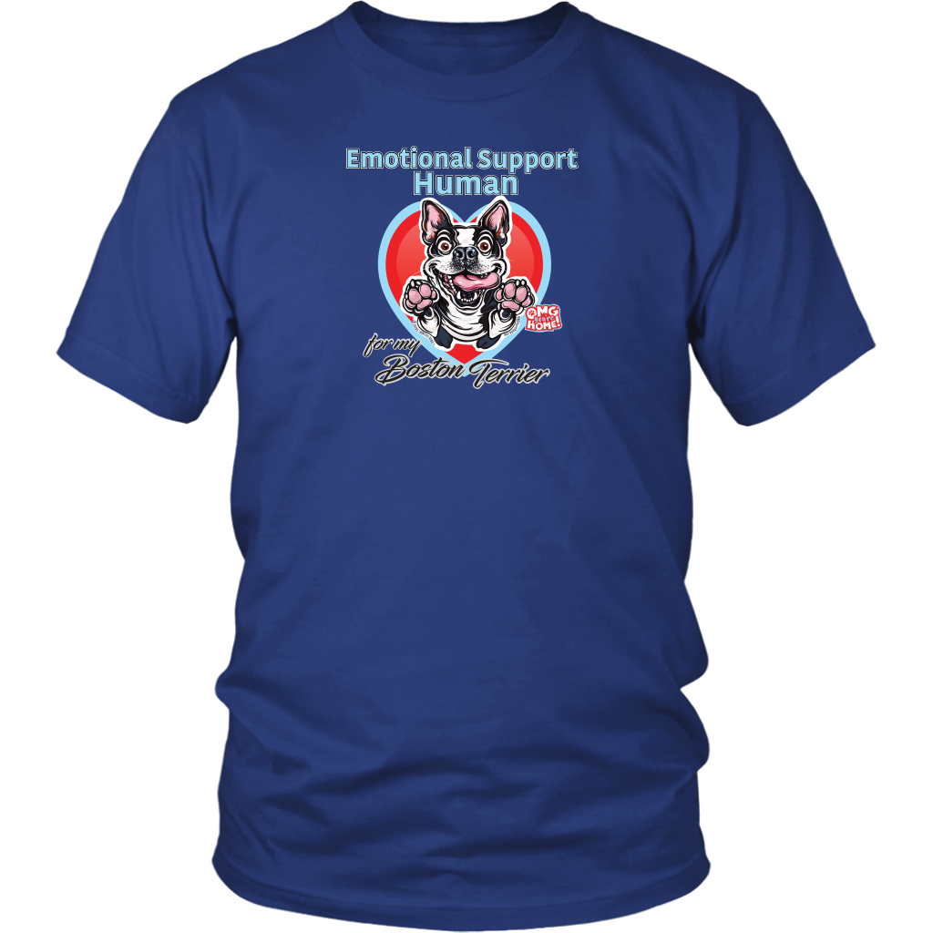 Emotional Support Human - Boston Terrier - District Unisex Shirt