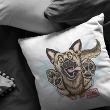 Load image into Gallery viewer, Happy Excited Jumping German Shepherd Pillow