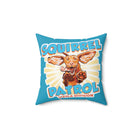Super Vizsla Squirrel Patrol - Spun Polyester Square Pillow