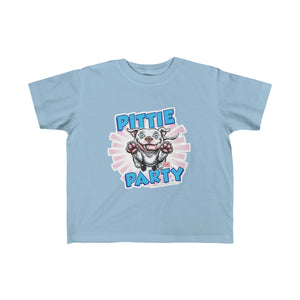 Cute Red Nose Pitbull Puppy Dog Pittie Party - Kid's Fine Jersey Tee