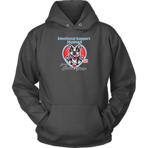 Emotional Support Human - Boston Terrier - Unisex Hoodie for Bostie Dog Lovers