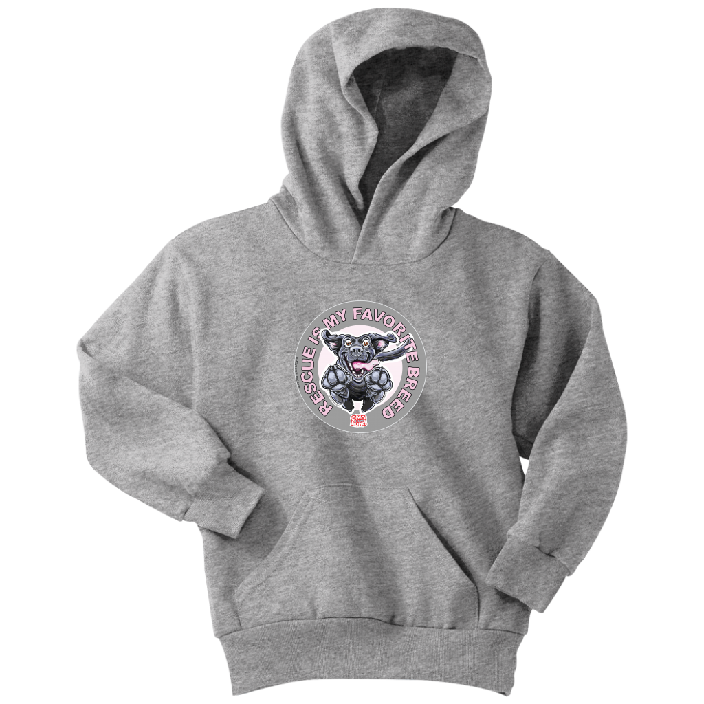 Rescue is My Favorite Breed - Black Labrador Youth Hoodie