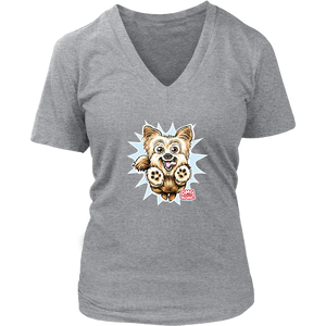 Yorkshire Terrier (Yorkie) - District Womens V-Neck for Dog Lovers