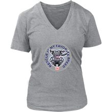 Load image into Gallery viewer, Rescue is My Favorite Breed - Black Labrador Womens V-Neck