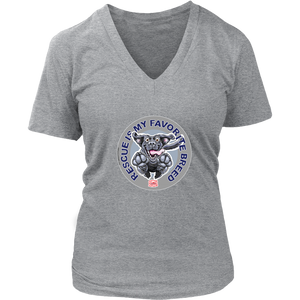 Rescue is My Favorite Breed - Black Labrador Womens V-Neck