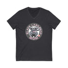 Black Labrador Retriever Dog Mom Jersey Short Sleeve V-Neck Tee