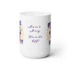 Mom's Mug - Red Nose Pittie Party Cute Happy White Pit Bull Dog Ceramic Mug 15oz