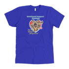 a royal blue a blue American Apparel Mens dog lovers shirt featuring the German Shepherd design in the Emotional Support Human collection