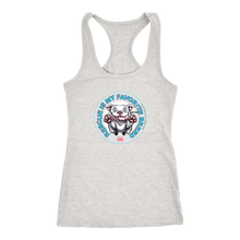 Load image into Gallery viewer, Rescue is my favorite breed - White Staffy Racerback Tank