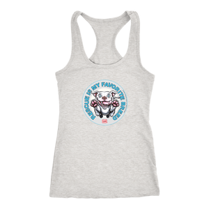 Rescue is my favorite breed - White Staffy Racerback Tank