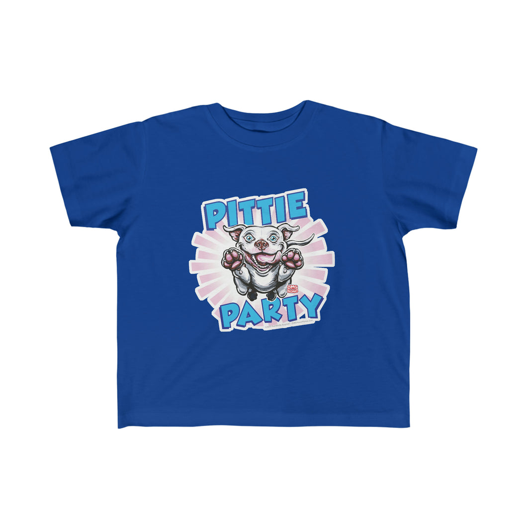 Cute Red Nose Pitbull Puppy Dog Pittie Party - Kid's Fine Jersey Tee