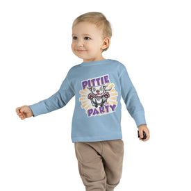 Cute and Happy Pitbull Puppy Dog Toddler Long Sleeve Tee