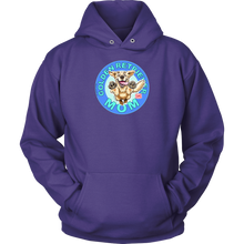 Load image into Gallery viewer, A  purple hoodie with the golden retriever mom design on the front