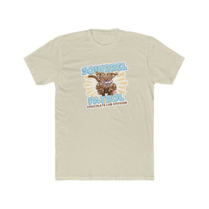 Chocolate Labrador Dog Squirrel Patrol - Men's Cotton Crew Tee