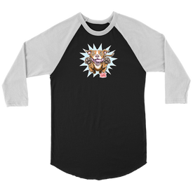 Red Nose Pitbull - Canvas brand Unisex 3/4 Raglan