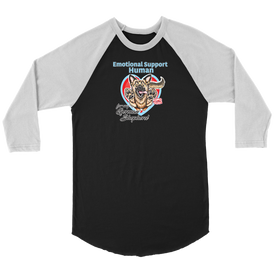 Emotional Support Human - German Shepherd - Canvas brand Unisex 3/4 Raglan