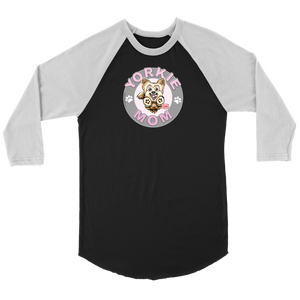 Yorkshire Terrier (Yorkie) Mom - Canvas Unisex 3/4 Raglan