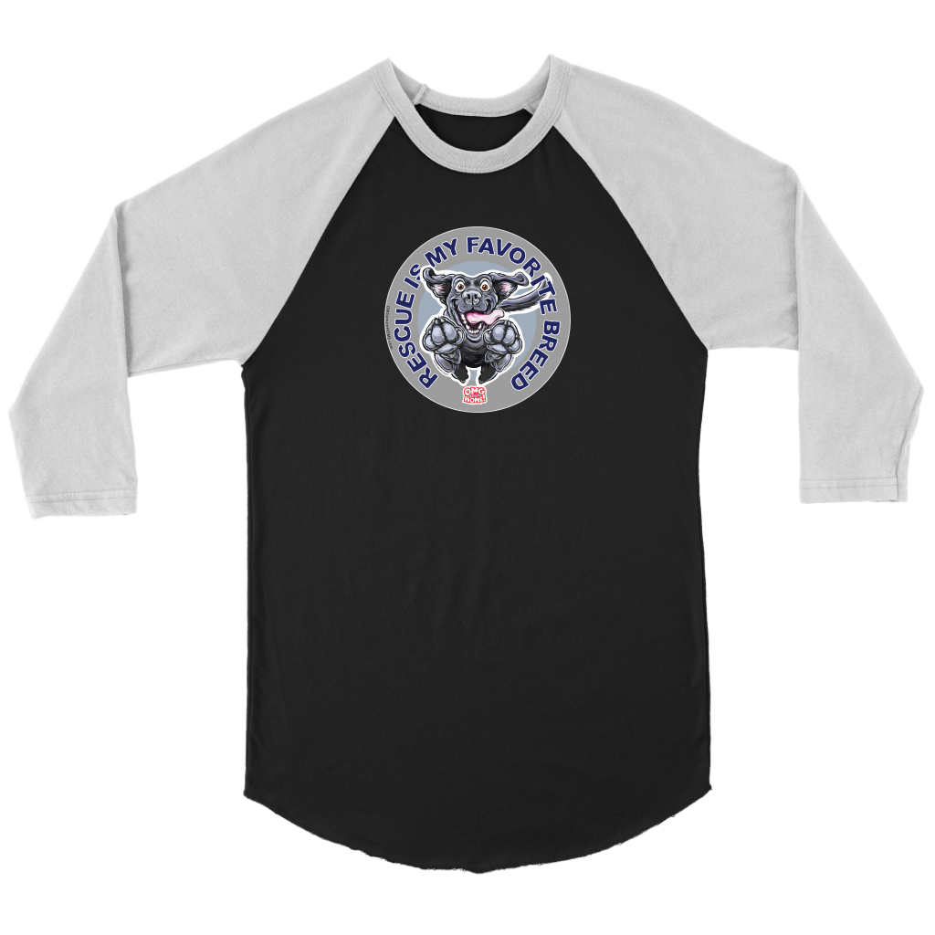 Rescue is My Favorite Breed - Black Labrador Raglan