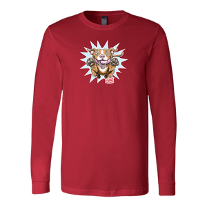 OMG Red Nose Pitbull - Canvas brand red Long Sleeve Shirt