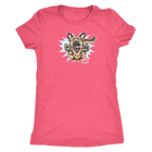 a pink Next Level Womens Triblend shirt featuring the OMG You're Home German Shepherd dog design on the front in full color. 