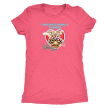 Load image into Gallery viewer, Next Level Womens Shirt featuring the Yellow Labrador Retriever dog design in the Emotional Support Human collection.