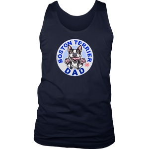 a tank top with the OMG You're Home! Boston Terrier dog dad design