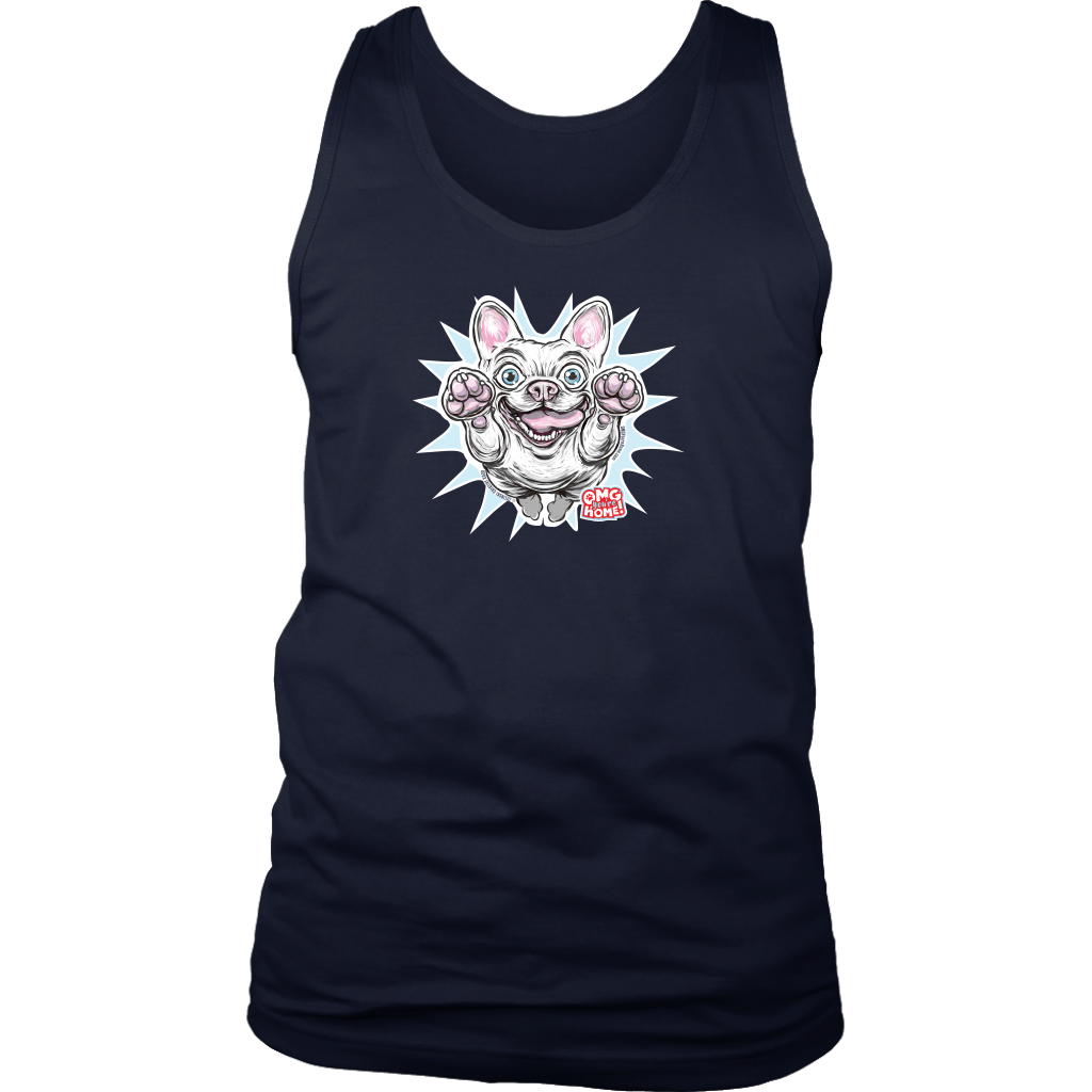 White French Bulldog - Frenchie - District Mens Tank