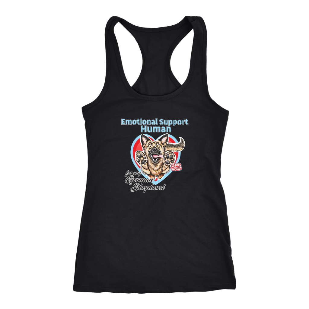 Emotional Support Human - German Shepherd - Next Level Racerback Tank