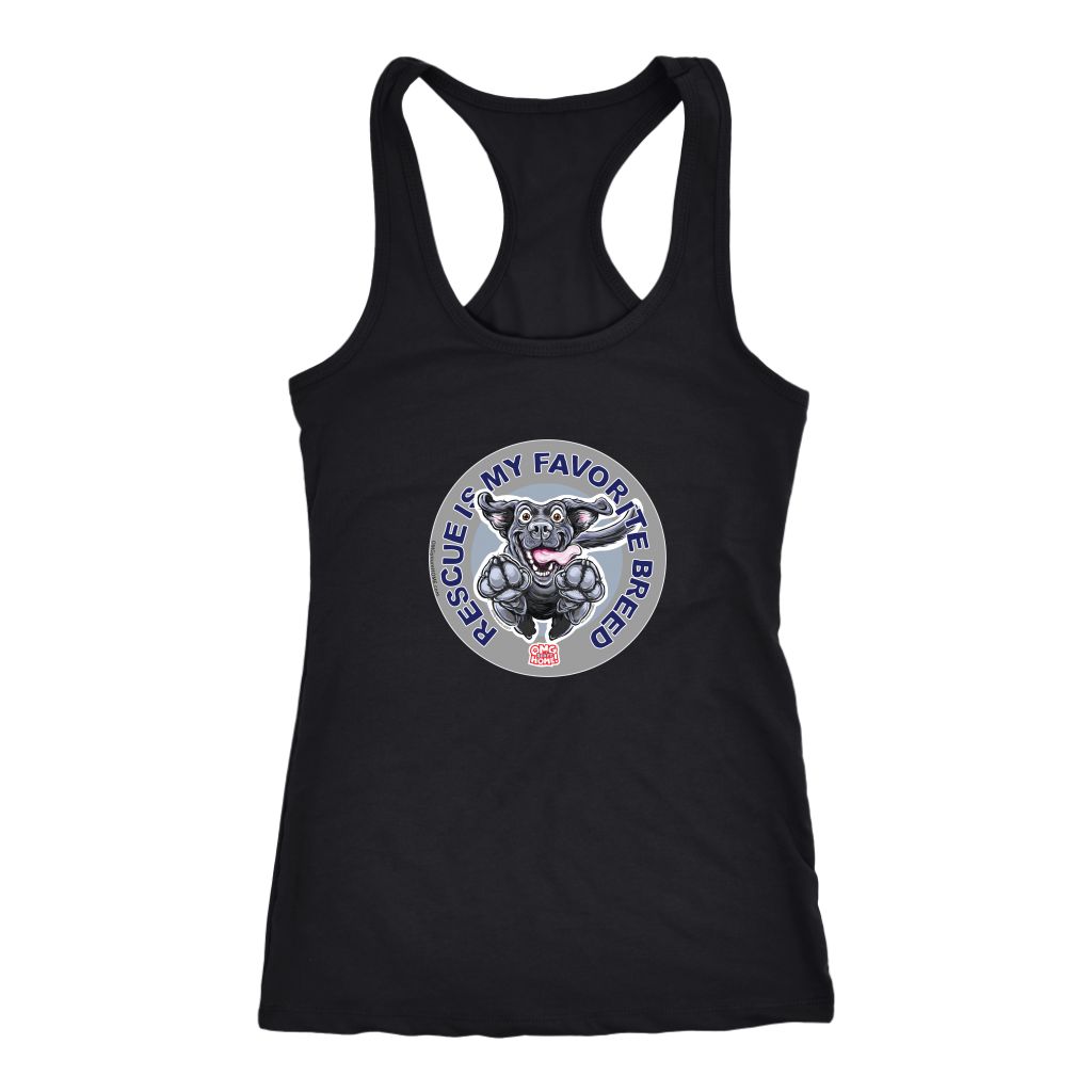 Rescue is My Favorite Breed - Black Labrador Racerback Tank