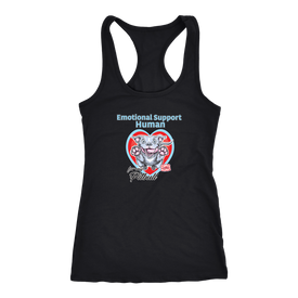 Emotional Support Human - Blue Nose Pitbull - Next Level Racerback Tank