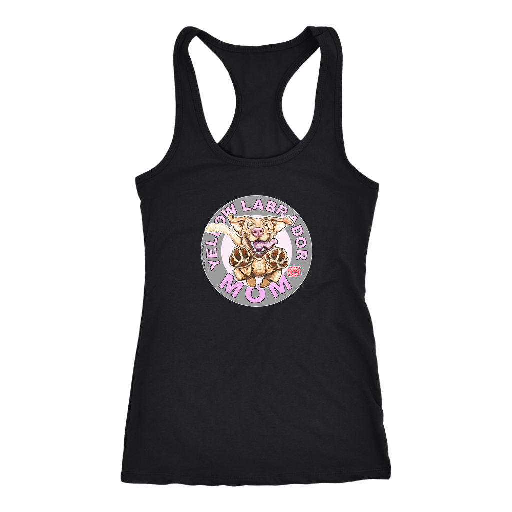 Yellow Labrador Retriever Mom -  Next Level Racerback Tank